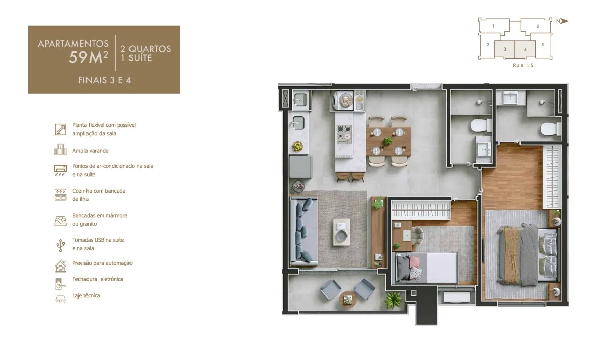 Apartamento à Venda no Setor Oeste - Imagem 1