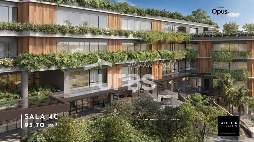 Fachada do Loja Térrea com 93 m² no Atelier Opus