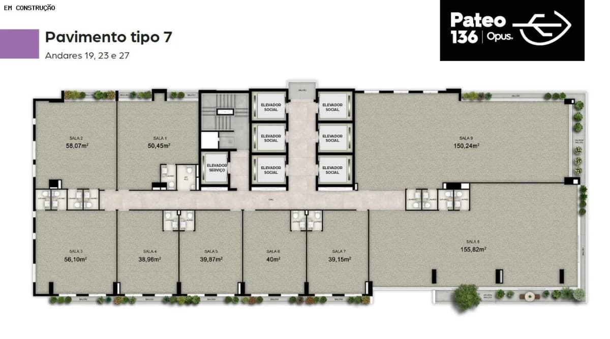 Fachada do Sala Comercial para Venda em Goiânia, Setor Marista - Pateo 136