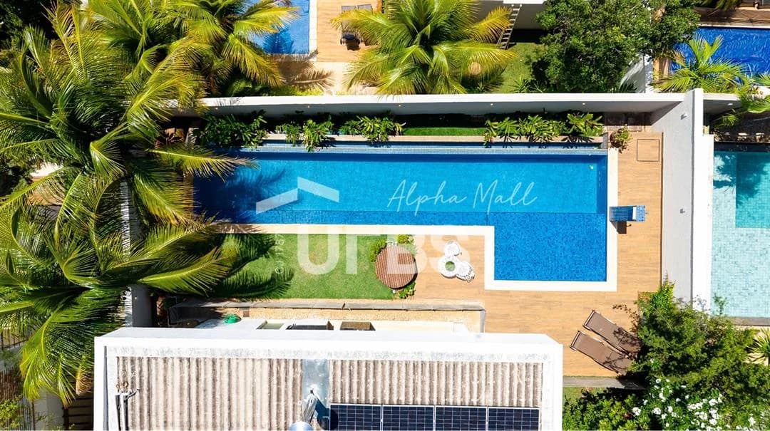 Fachada do Sobrado Semimobiliado no Alphaville Ipês | 535m² | 5 Suítes